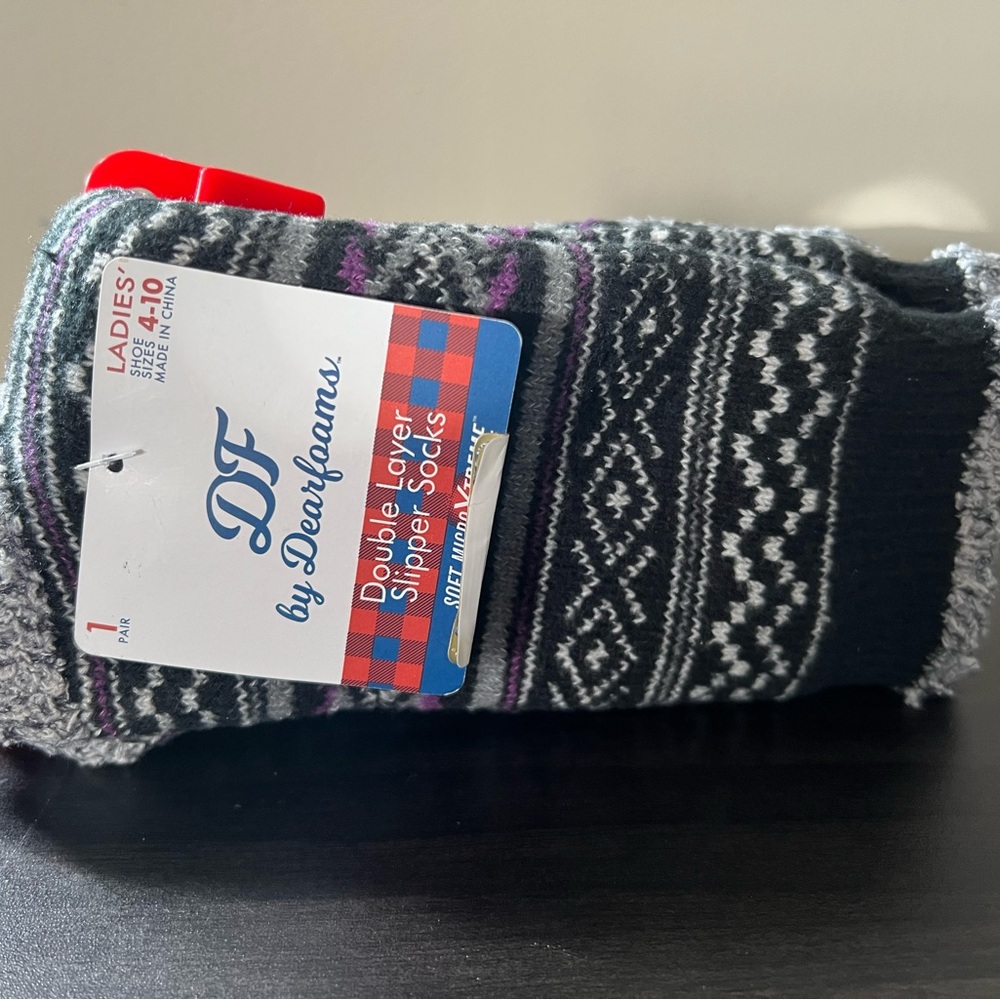 Double Layer Slipper Socks by Dearfoams